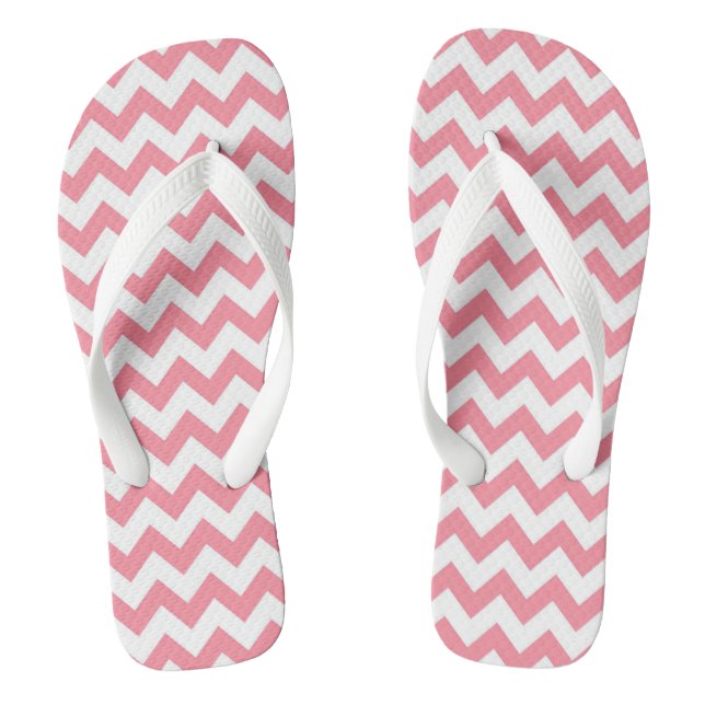 Stilvoll rosa Zickzack Gemusterte Flip Flops (Fußbett)