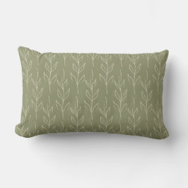 Stilvoll rustikal botanisch in Sage Green Lendenkissen