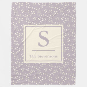 Stilvoll rustikales botanisches Muster Lilac Mit M Fleecedecke