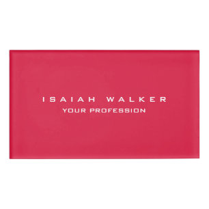 Stilvoll Schlichte, einzigartige Special Crimson R Namenschild