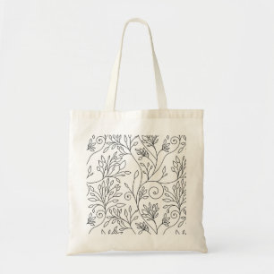 Stilvoll Schwarz-weiße Blume Tasche