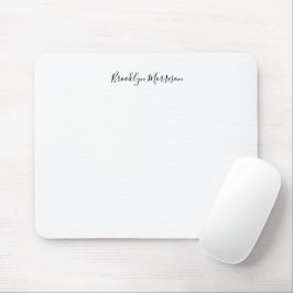 Stilvoll Schwarz-weißer Name eines benutzerdefinie Mousepad