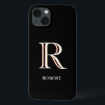 Stilvoll Schwarz-weißes Monogramm    Case-Mate iPhone Hülle<br><div class="desc">Dieses einzigartige Designer-Handy-Gehäuse zeichnet sich durch ein dreistöckiges Monogramm aus - sehen Sie genau hin und Sie werden es selbst sehen.  Dies ist Set vor schwarzem Hintergrund.    Alle Design-Fragen,  senden Sie einfach eine E-Mail an charmdesignstudio@rcn.com und wir freuen uns,  Ihnen zu helfen.</div>