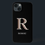 Stilvoll Schwarz-weißes Monogramm    Case-Mate iPhone Hülle<br><div class="desc">Dieses einzigartige Designer-Handy-Gehäuse zeichnet sich durch ein dreistöckiges Monogramm aus - sehen Sie genau hin und Sie werden es selbst sehen.  Dies ist Set vor schwarzem Hintergrund.    Alle Design-Fragen,  senden Sie einfach eine E-Mail an charmdesignstudio@rcn.com und wir freuen uns,  Ihnen zu helfen.</div>