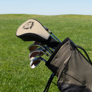 Stilvoll schwarzer Luxus-Rahmen und kronenbeige Le Golf Headcover