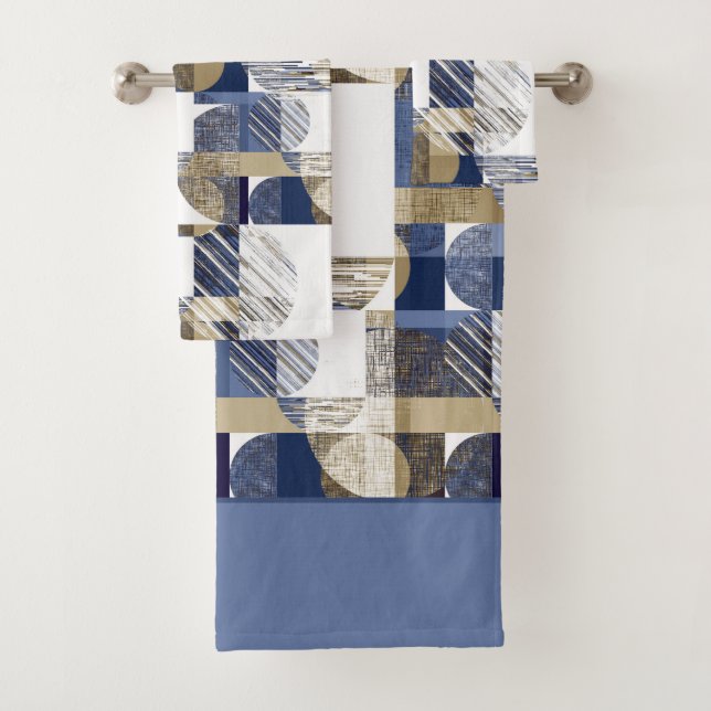 Stilvoll strukturiert geometrisch badhandtuch set (Insitu)