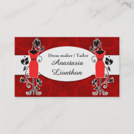 Stilvoll Tailor Dressmaker rot Visitenkarte