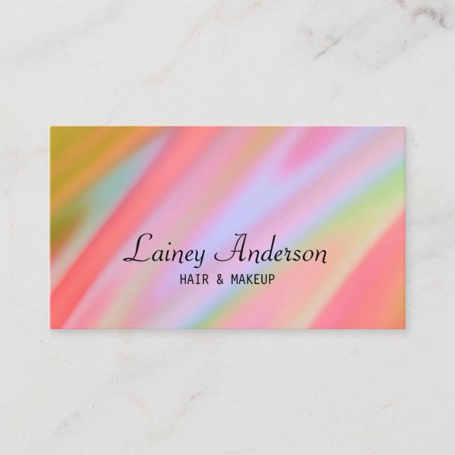 Stilvoll Trendy Luxus pink orange grün abstrakt Visitenkarte (Vorderseite)