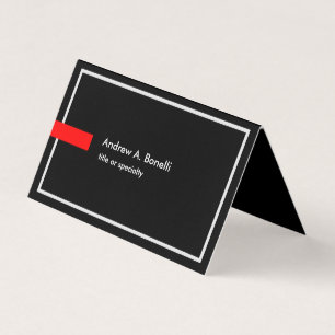 Stilvoll Trendy Schwarz-weiß Red Beruflich Modern Visitenkarten