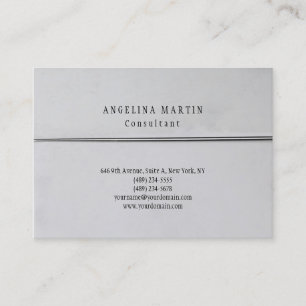 Stilvoll trendy Silver Gray Minimalistisch Schlich Visitenkarte