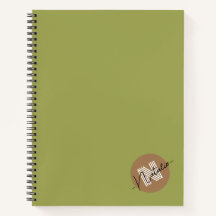 Stilvoll und einfach Olive mit Monogramm