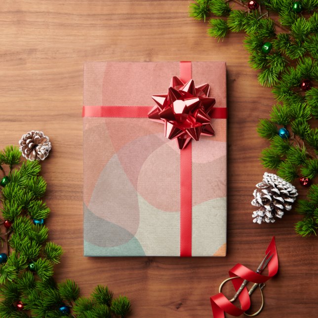 Stilvoll und farbenfroh künstlerisches Muster Geschenkpapier (Feiertagsgeschenk)