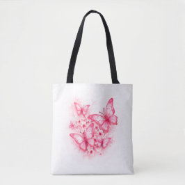Stilvoll und geräumig, rosafarbene Schmetterlingst Tasche