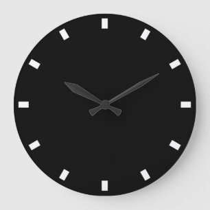 Stilvoll und Minimalistisch in Schwarz/Weiß Große Wanduhr
