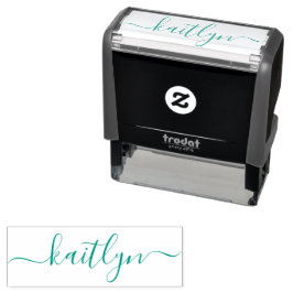 Stilvoll und trendy Aquamarin Blue Minimalistisch  Permastempel