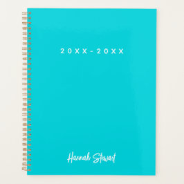 Stilvoll und trendy Aquamarin Blue Minimalistisch Planer