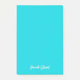 Stilvoll und trendy Aquamarin Blue Minimalistisch Post-it Klebezettel