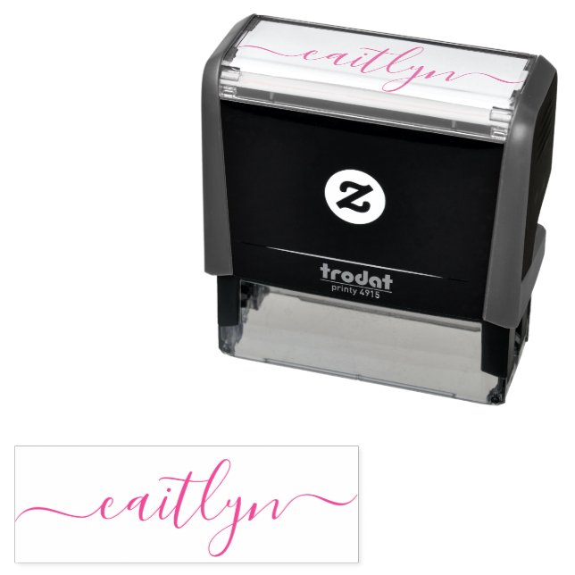 Stilvoll und trendy Pink Minimalistisch Girly Permastempel (Beispiel)