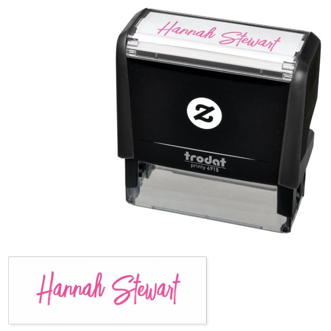 Stilvoll und trendy Pink Minimalistisch Girly Permastempel (Beispiel)