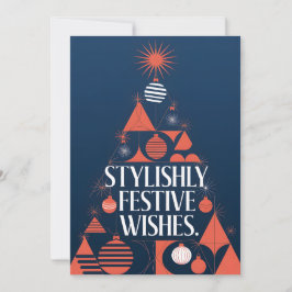 Stilvoll Urlaub - Weihnachtskarte Feiertagskarte