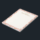 Stilvoll Vintag rosa Blumenrinde Mit Monogramm Notizblock<br><div class="desc">Stilvoll Vintag rosa Blumenbrille Mit Monogramm Notepad</div>