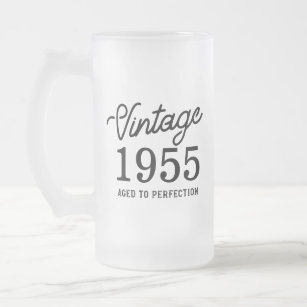 Stilvoll Vintages Geburtstagsjahr vollendet Mattglas Bierglas