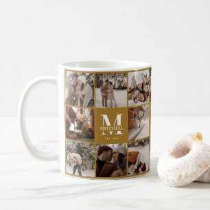 Stilvoll Vintages Gold Multi-Fotocollage-Keepake Kaffeetasse