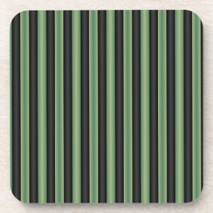 Stilvoll Vintages Olive Sage Green Black 3D gestre Getränkeuntersetzer