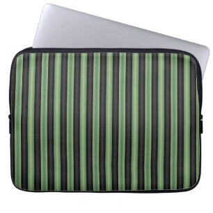 Stilvoll Vintages Olive Sage Green Black 3D gestre Laptopschutzhülle
