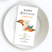 Stilvoll weiß und orange Retro-Retro-Blumen