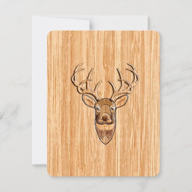 Stilvoll Weißer Schwanz Buck Antlers Light Wood Gr (Vorderseite)