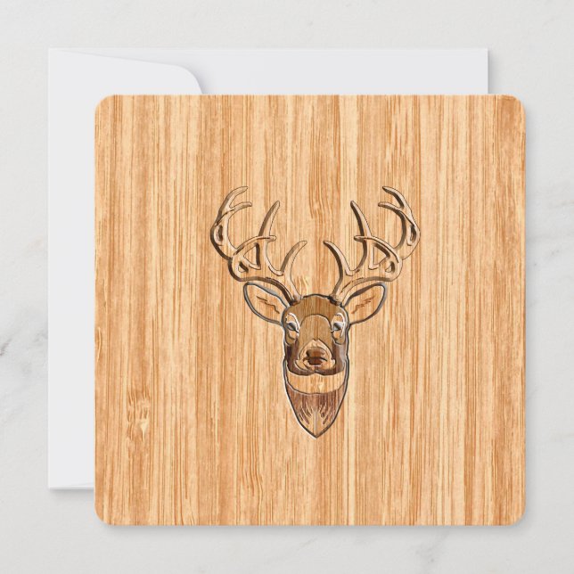 Stilvoll Weißer Schwanz Buck Antlers Light Wood Gr (Vorderseite)