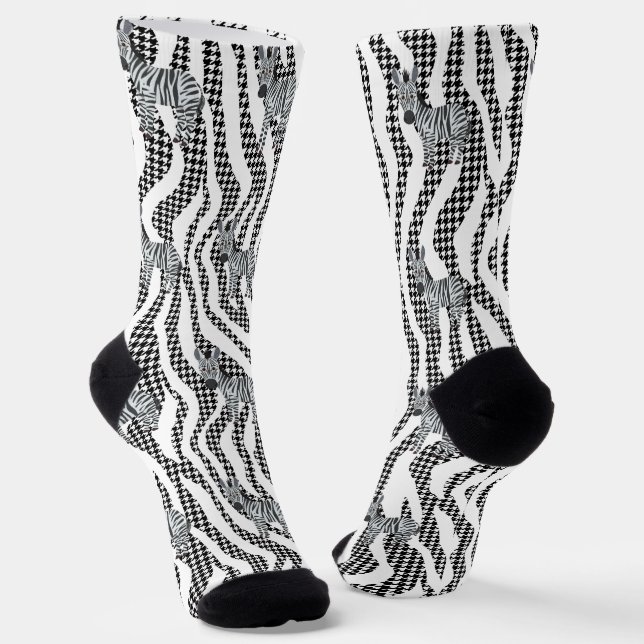 Stilvoll Zebra Stripe Socken (Gewinkelt)