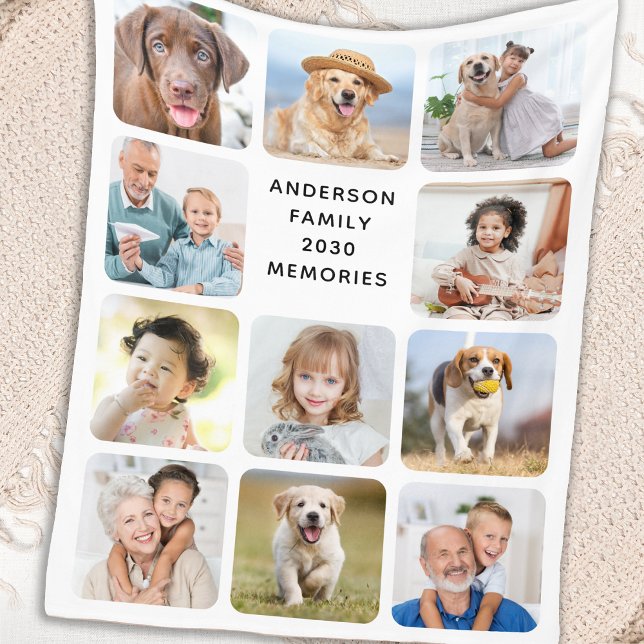 Stilvolle 11 FotoCollage Personalisierte Bilder Fleecedecke (Von Creator hochgeladen)