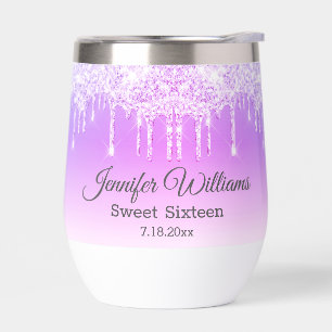 stilvolle 16 . Geburtstag Rosa Tropfen Glitzer chi