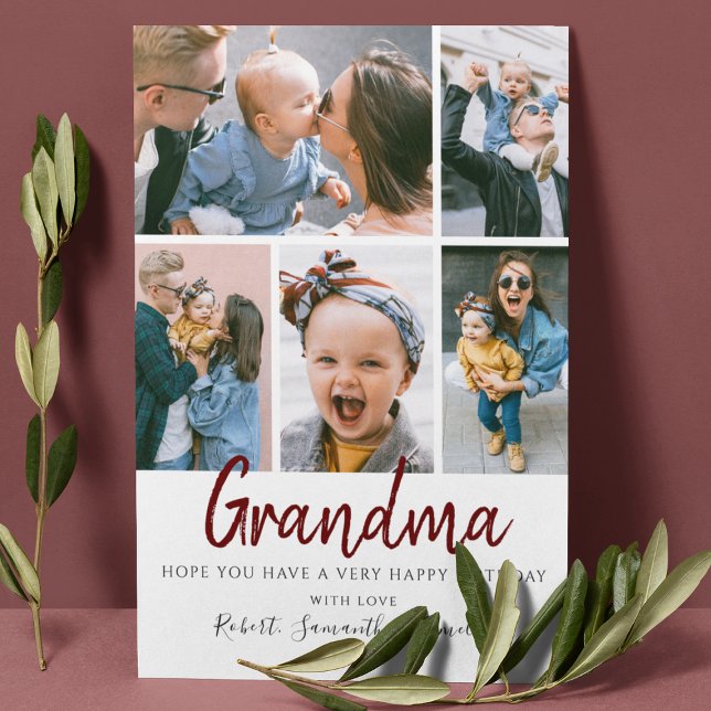 Stilvolle 5 Foto Geburtstagskarte (Von Creator hochgeladen)