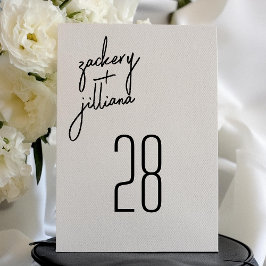Stilvolle 5 x 7 Moderne Namen für Hochzeiten Tisch Einladung