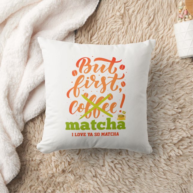 Stilvolle, ABER ERSTE MATCHA Spaß Latte Drinker Kissen (Decke)
