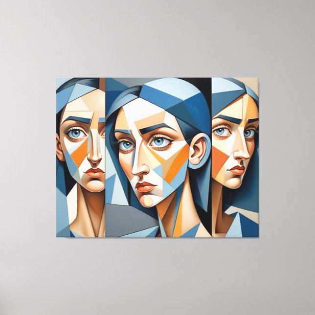 Stilvolle Abstrakt Art Leinwand, einzigartige Wohn Leinwanddruck (Vorderseite)