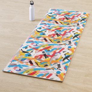 Stilvolle Abstrakte Art Positive Vibe Splash Yoga Yogamatte
