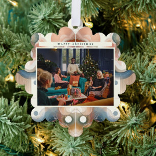 Stilvolle Abstrakte Foto Weihnachten Ornament Karte