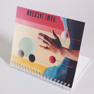 Stilvolle Abstrakte Kunst Farbenfrohe Personalisie Notizbuch