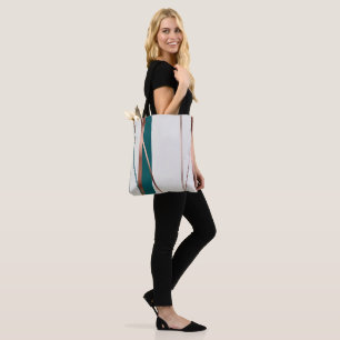 Stilvolle abstrakte Kupfer-Tasche mit Türkis-Akzen Tasche
