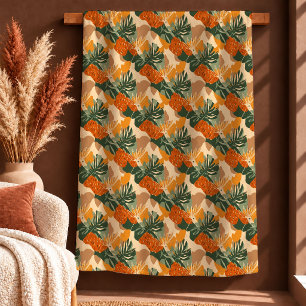 Stilvolle abstrakte verbrannt-orange Salbei-Plüsch Sherpadecke