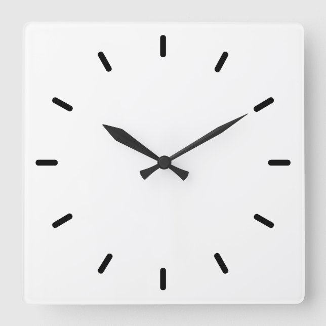 Stilvolle Acrylmauer-Uhr - 10,75" Square Quadratische Wanduhr (Vorderseite)