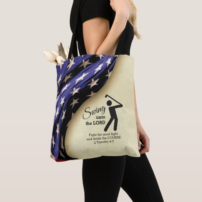Stilvolle American Flag Golf Tasche (Von Nahem)