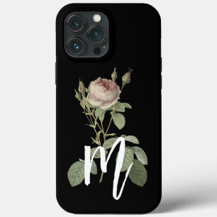 Stilvolle Anfangsfarbe Schwarz mit Rose Case-Mate iPhone Hülle