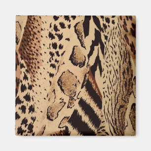 Stilvolle Animal Cheetah Zebra Leopard Druckmuster Magnet