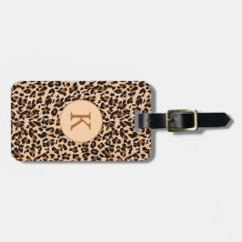 Stilvolle Animal Print Brown Monogram Gepäckanhänger