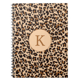 Stilvolle Animal Print Monogram Notizblock